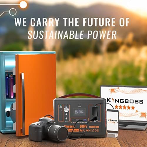 Portable Power Station 110V/600W 568Wh Lithium Battery Pure Sine Wave AC Outlet DC USB Solar Generator Supply for Emergency Outdoor Travel Camping Fishing Hunting CPAP Doba